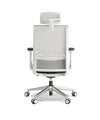 Axel Beyaz plastik iskeletli file döşemeli hareketli kollu ayarlanabilir mekanizmalı ofis yönetici koltuğu müdür koltuğu fileli koltuk