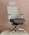Axel Beyaz plastik iskeletli file döşemeli hareketli kollu ayarlanabilir mekanizmalı ofis yönetici koltuğu müdür koltuğu fileli koltuk