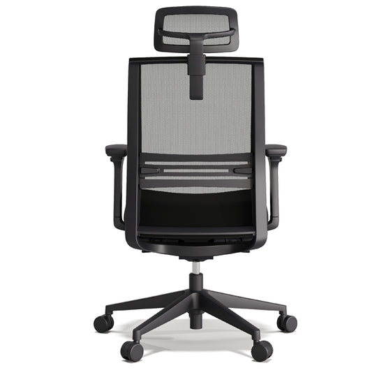 Axel Siyah plastik iskeletli file döşemeli hareketli kollu ayarlanabilir mekanizmalı ofis yönetici koltuğu müdür koltuğu fileli koltuk