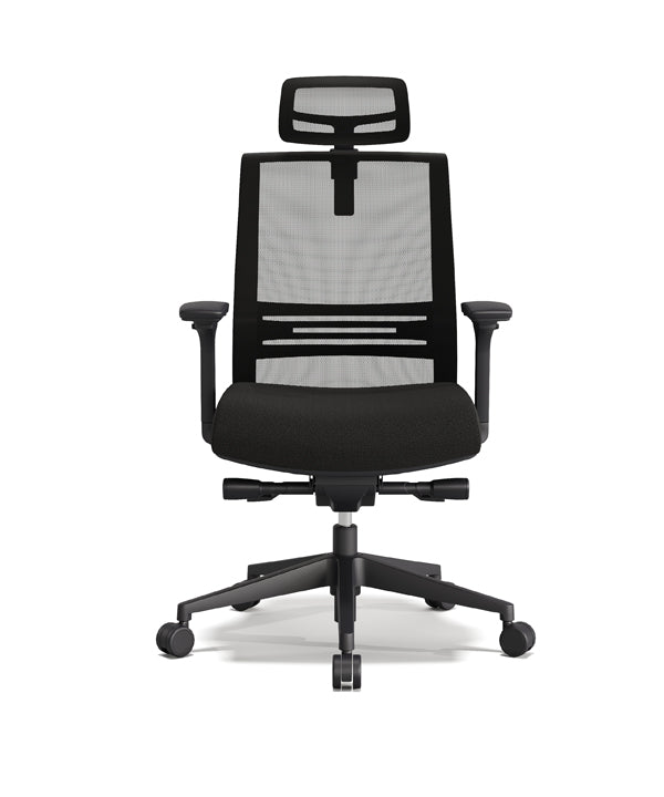 Axel Siyah plastik iskeletli file döşemeli hareketli kollu ayarlanabilir mekanizmalı ofis yönetici koltuğu müdür koltuğu fileli koltuk