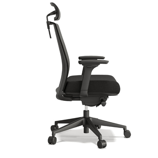 Axel Siyah plastik iskeletli file döşemeli hareketli kollu ayarlanabilir mekanizmalı ofis yönetici koltuğu müdür koltuğu fileli koltuk