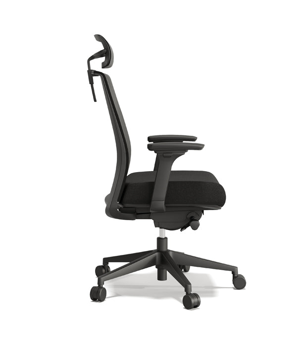 Axel Siyah plastik iskeletli file döşemeli hareketli kollu ayarlanabilir mekanizmalı ofis yönetici koltuğu müdür koltuğu fileli koltuk